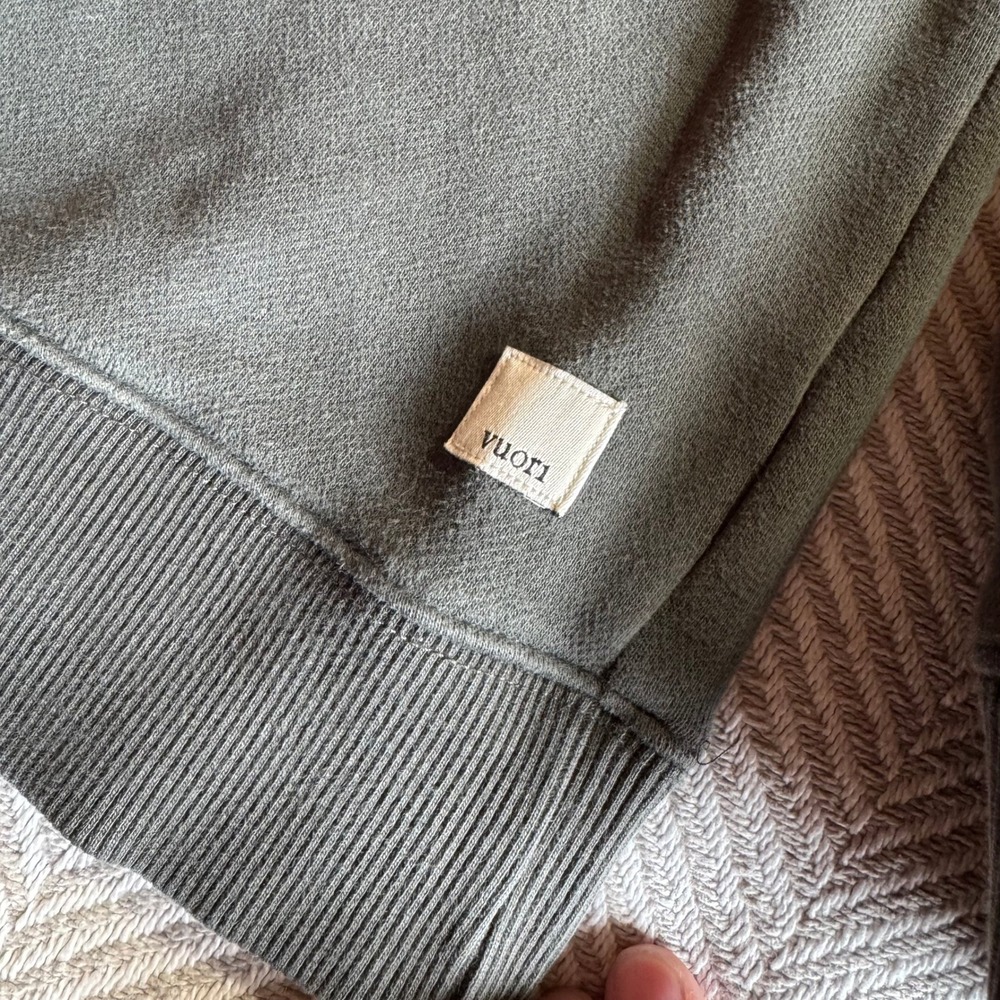 Vuori Crewneck Sweatshirt Olive Green Oversized Boxy Pullover Womens L - Picture 4 of 7